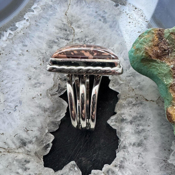 Sterling Silver Southwestern Style Square Mariam Jasper Ring Size 9.5 For Women - Picture 6 of 10